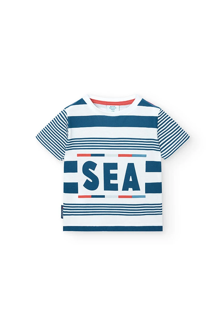 Baby boy white knit T-shirt
