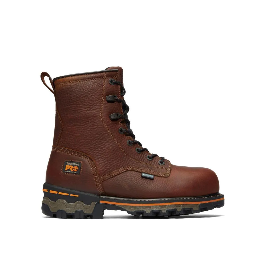 Boondock 8 Inch Composite-Toe Waterproof Work Boot Medium Brown