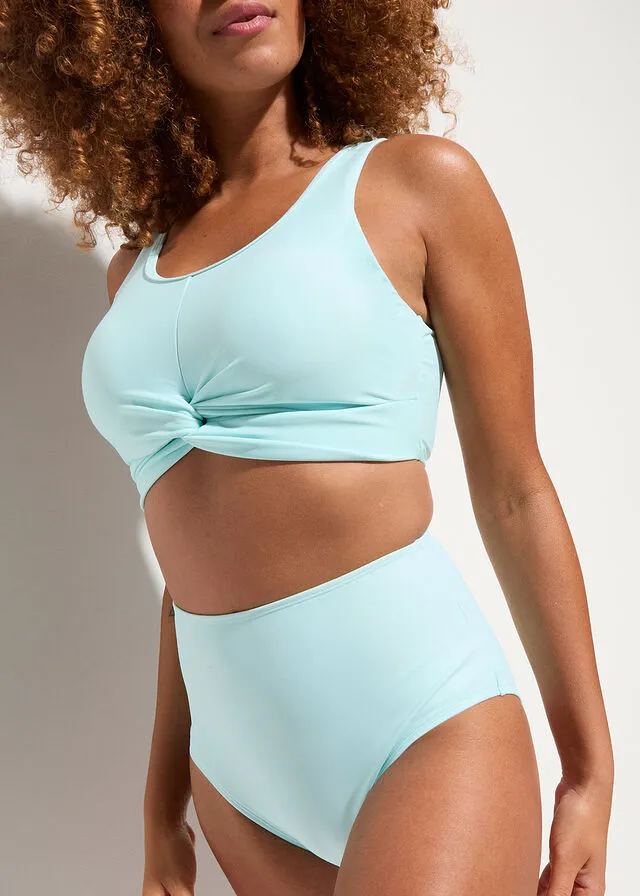 Light Blue High Waisted Bikini Bottom