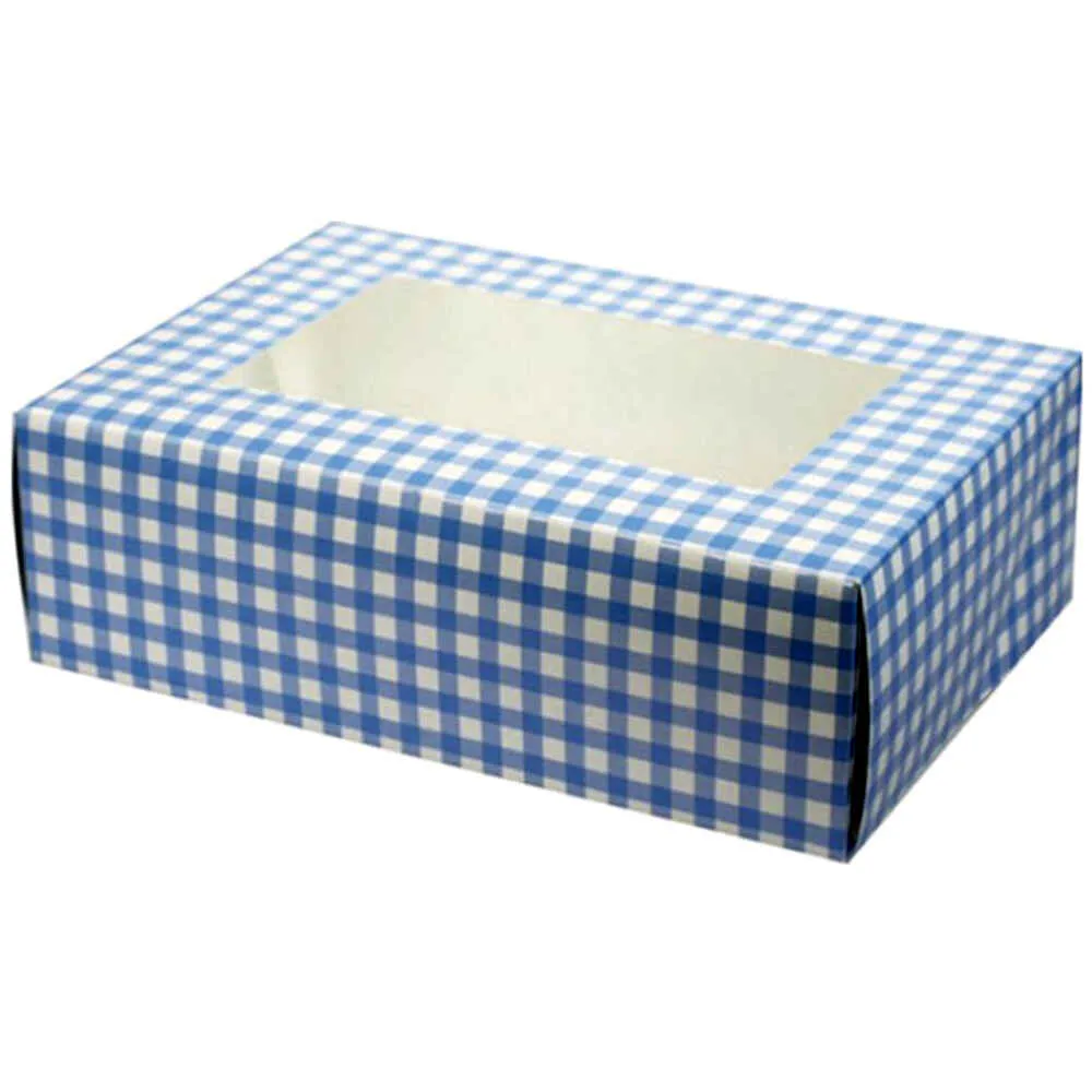 Caja 6 cupcakes VICHY ventana 24 cm