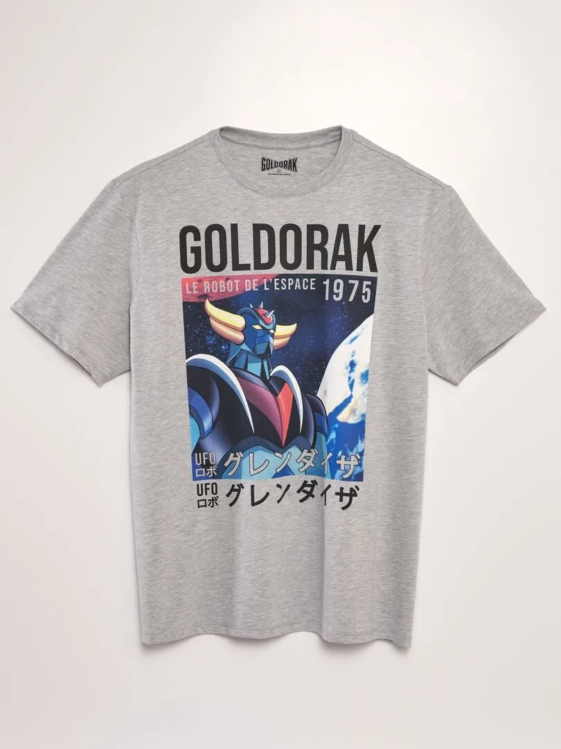 Camiseta de cuello redondo 'Goldorak' - GRIS