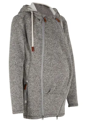 Maternity and Babywearing Slate Gray/Silver Heather Fleece Coat
