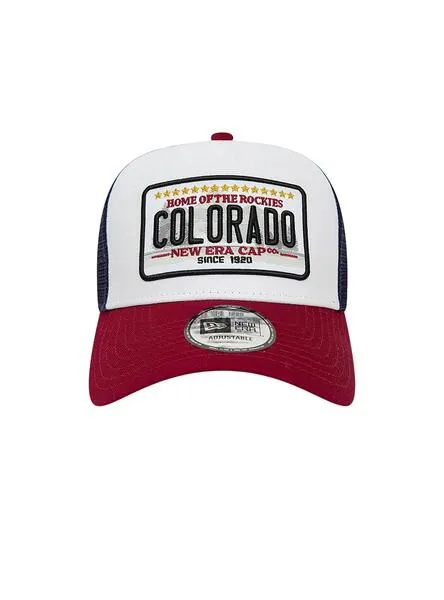 New Era Red Navy Patch Trucker Hat