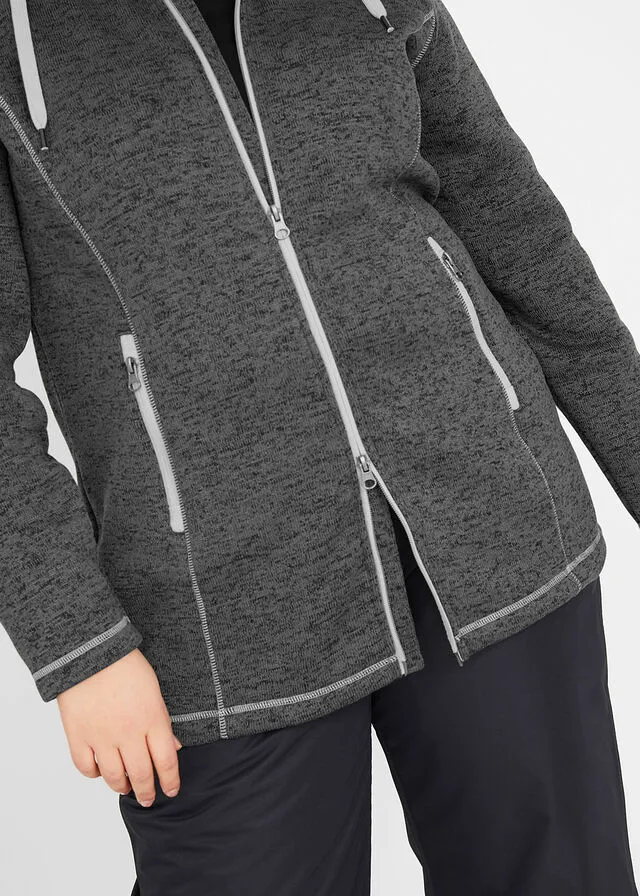 Heather Slate Fleece Jacket