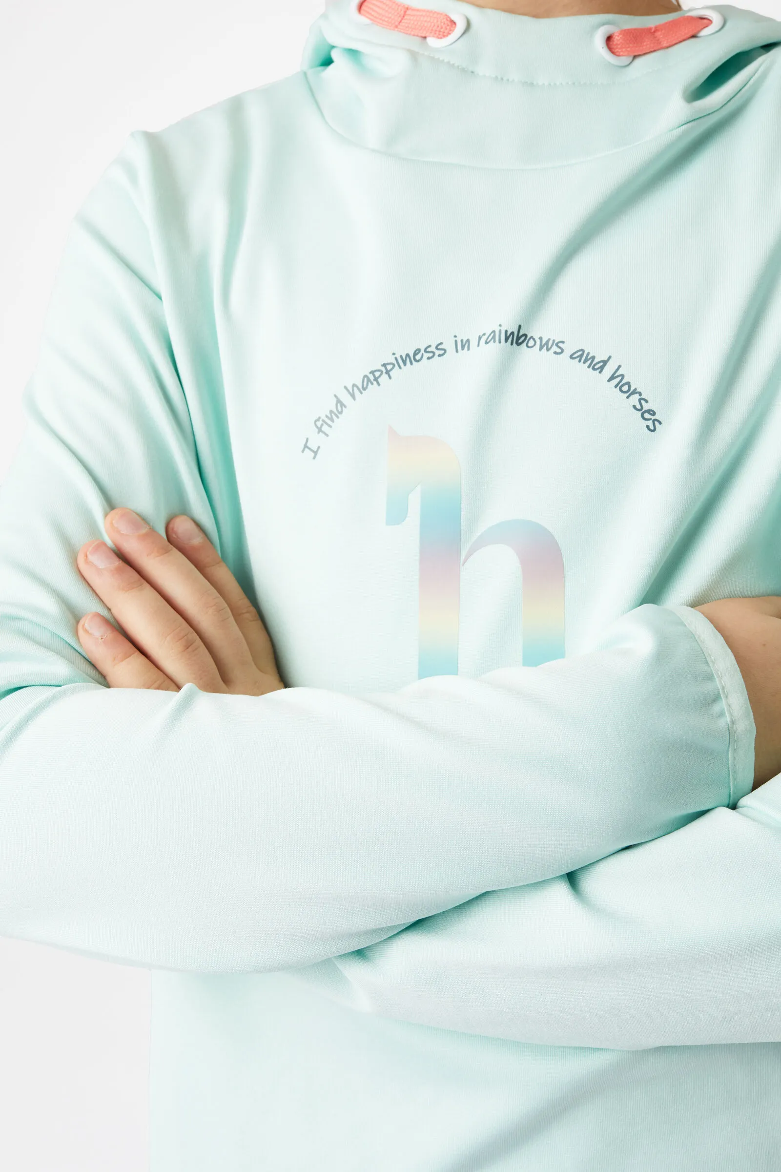 Horze Sudadera con Capucha Funcional con Estampado del Logo para Niños Chloe