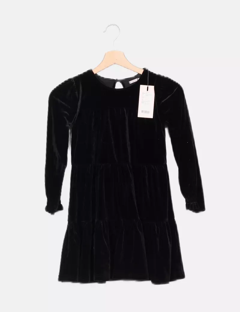 Black Velvet Dress for Kids.