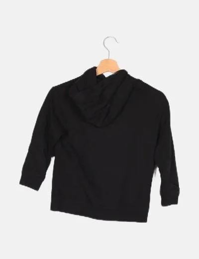 Mango Sudadera negra capucha