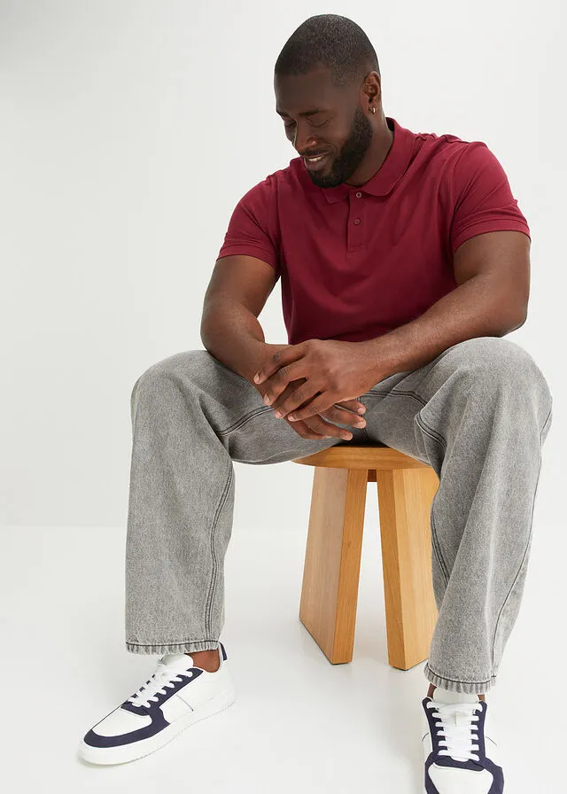 Medium Turquoise Short Sleeve Piqué Polo