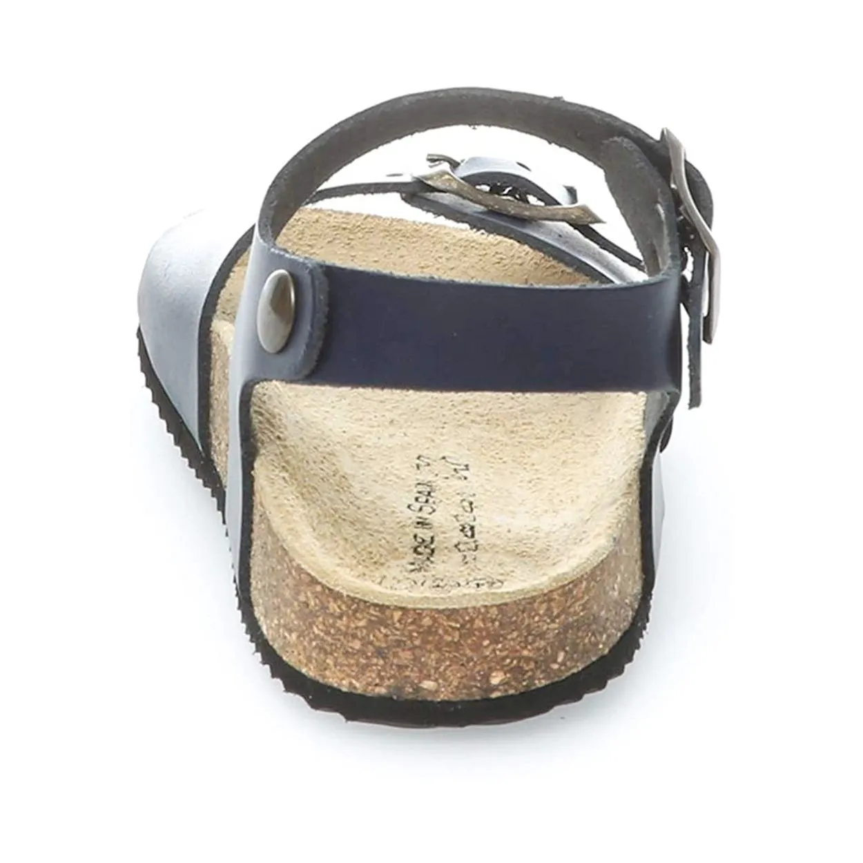 Blue Leather Girl's Sandals Mille Miglia 25334-19 (Sizes 19-35)