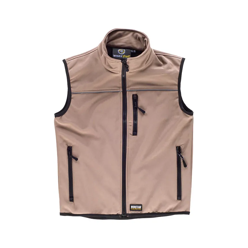 Softshell work vest for team s9310