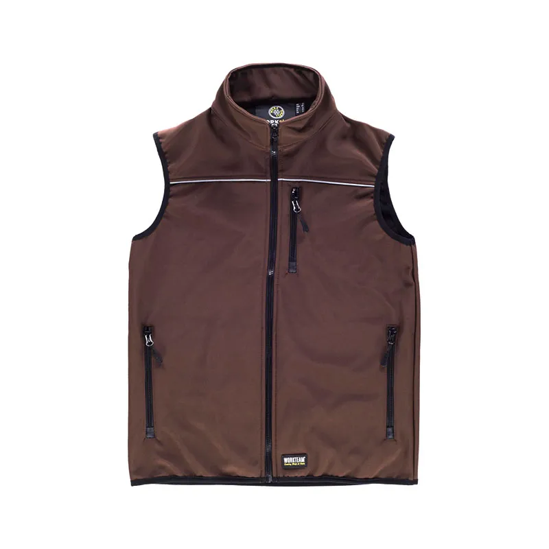 Softshell work vest for team s9310