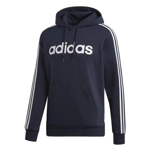 Adidas Blue Hooded Sweatshirt with 3 Stripes