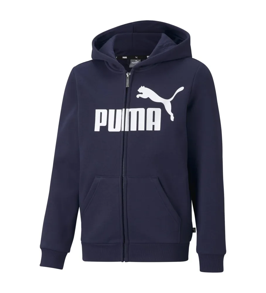 Sudadera con capucha y cremallera Essentials Big Logo marino