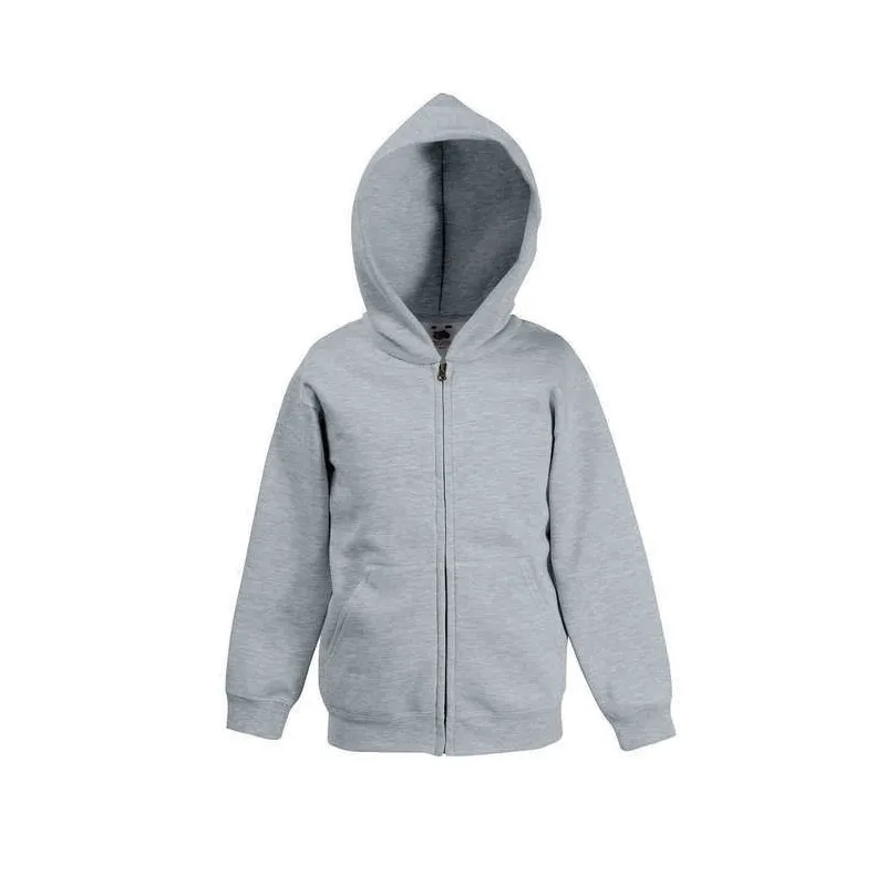 Sudadera Niño - Niña Capucha y Cremallera de Fruit of the Loom