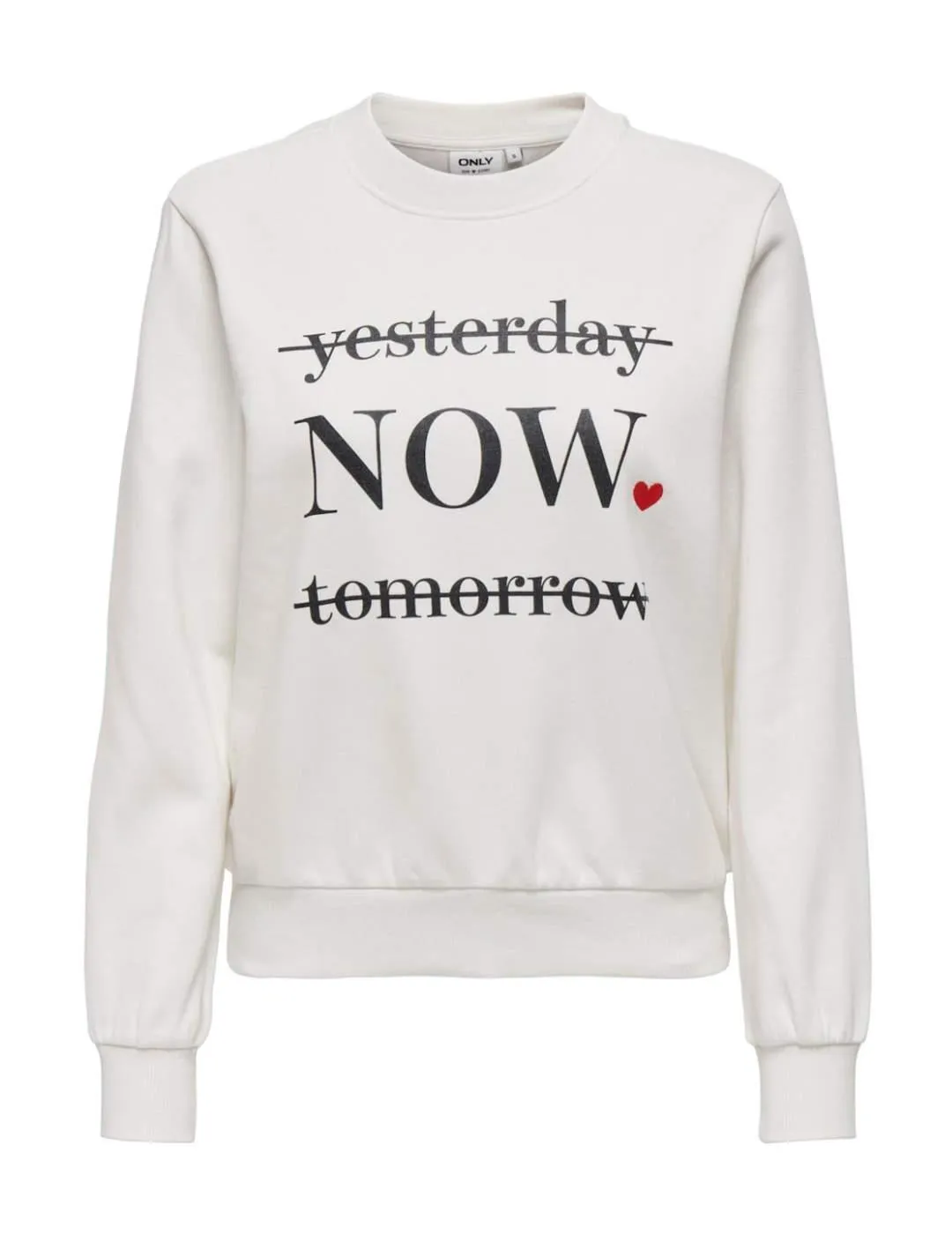 Blusa blanca moderna Only Now sin capucha para mujer, estilo hombros caídos