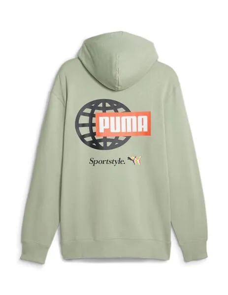 puma classics brand love sudadera verde hombre