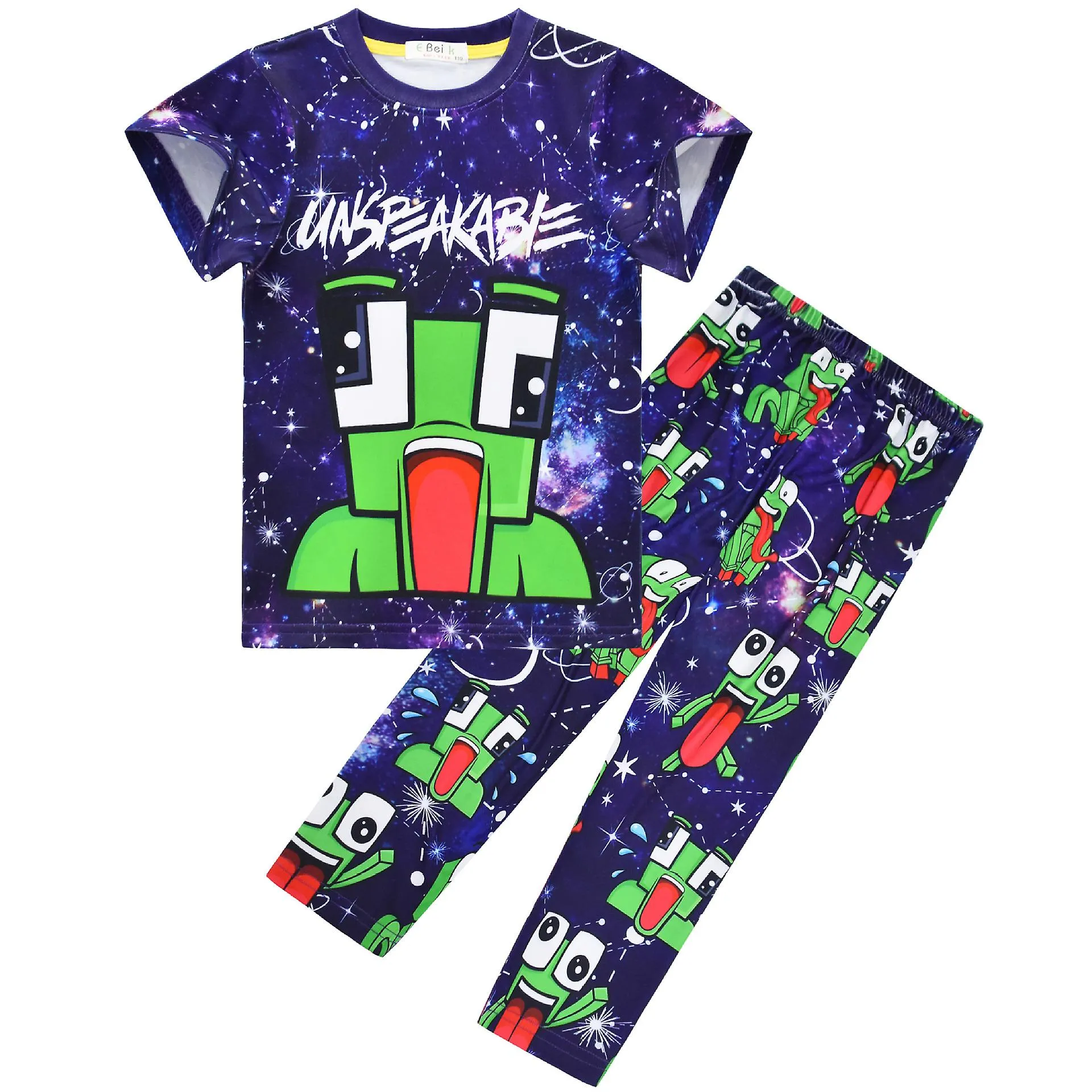 Unspeakable Frog Kids T-shirt and Pantalones Pjs Set for Nightwear (Ages 5-12)