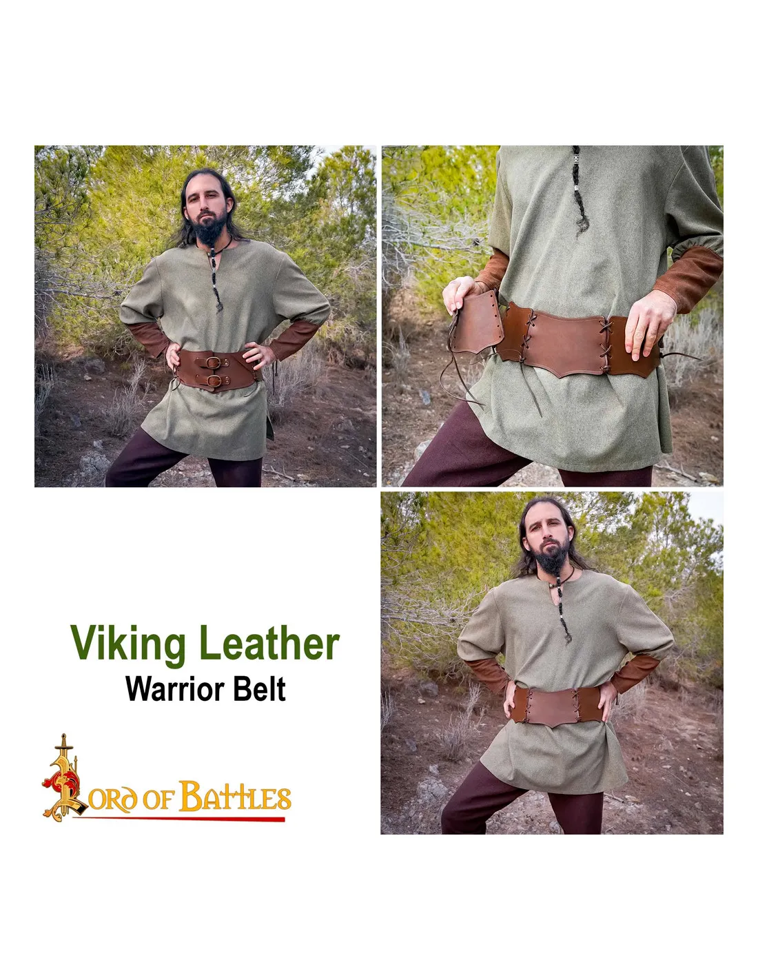 Warrior Leather Double Belt (111.8 cm)